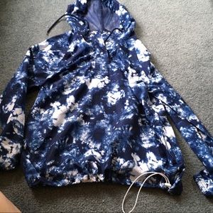 SO blue and white tye dye windbreaker